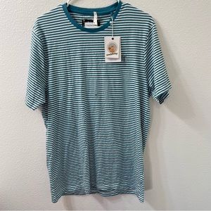 Cactus Ricky Singh striped shirt blue large NWT